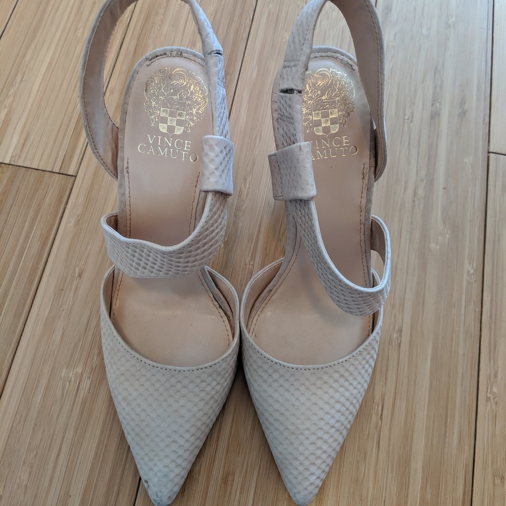Vince Camuto Nude Strappy Pumps - Picture 2 of 5